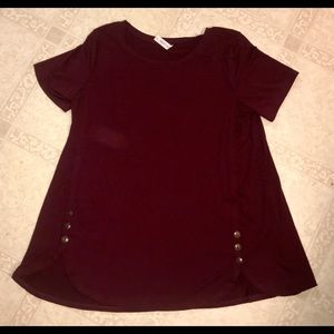 NWOT burgundy boutique top